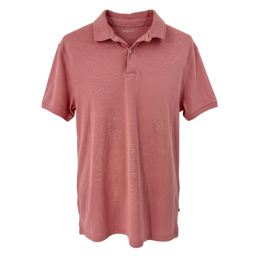 BONOBOS Mens Coral Pink Short Sleeve Slim Fit Polo Shirt Size Small‎